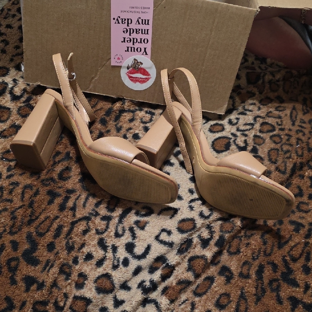 a new day Tan Strappy Heels - Picture 4 of 4